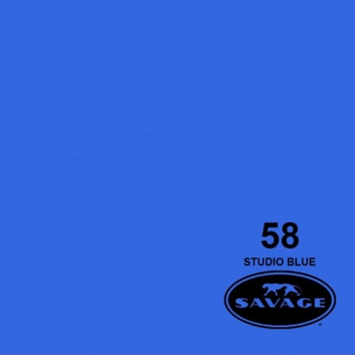 (사베지)종이 롤배경지 # 58 Studio Blue(크로마키) (가로272cm*세로1100cm)