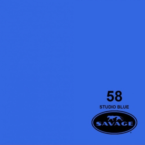 (사베지)종이 롤배경지#58 Studio Blue (크로마키)가로136cm*세로1100cm