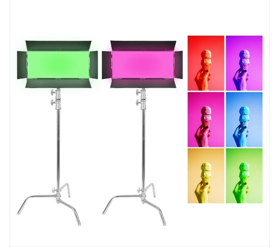 대명포엠 스튜디오 조명 RGB LED 라이트 CU-3000C 2등세트/영상 방송 촬영조명