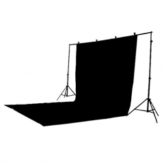 크로마키 천 블랙 모슬린천 배경 스크린 KIT( 3m x 6m ) - 고급 에어쿠션스탠드 타입